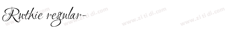 Ruthie regular字体转换